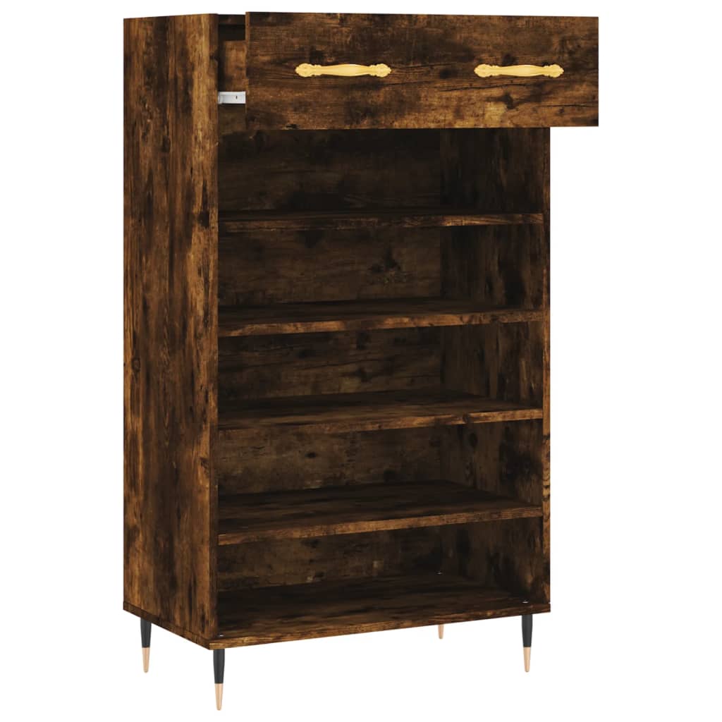 Schoenenkast 60x35x105 cm bewerkt hout gerookt eikenkleurig Kasten & opbergmeubelen | Creëer jouw Trendy Thuis | Gratis bezorgd & Retour | Trendy.nl