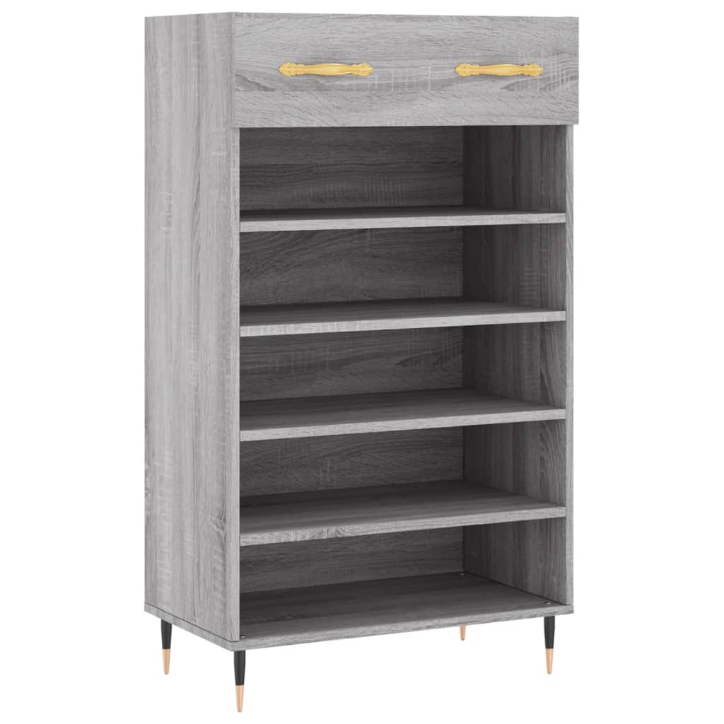 Schoenenkast 60x35x105 cm bewerkt hout grijs sonoma eikenkleur Kasten & opbergmeubelen | Creëer jouw Trendy Thuis | Gratis bezorgd & Retour | Trendy.nl