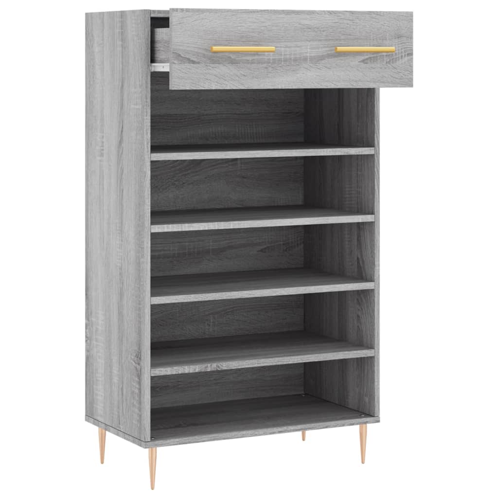 Schoenenkast 60x35x105 cm bewerkt hout grijs sonoma eikenkleur Kasten & opbergmeubelen | Creëer jouw Trendy Thuis | Gratis bezorgd & Retour | Trendy.nl