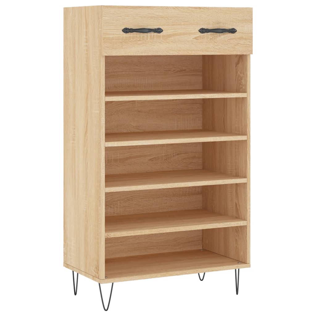 Schoenenkast 60x35x105 cm bewerkt hout sonoma eikenkleurig Kasten & opbergmeubelen | Creëer jouw Trendy Thuis | Gratis bezorgd & Retour | Trendy.nl