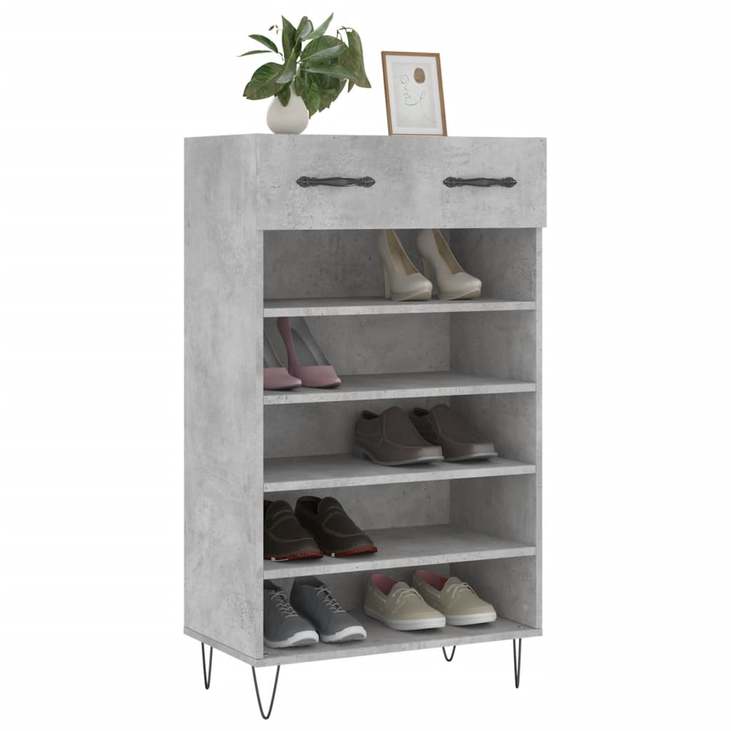 Schoenenkast 60x35x105 cm bewerkt hout betongrijs Kasten & opbergmeubelen | Creëer jouw Trendy Thuis | Gratis bezorgd & Retour | Trendy.nl