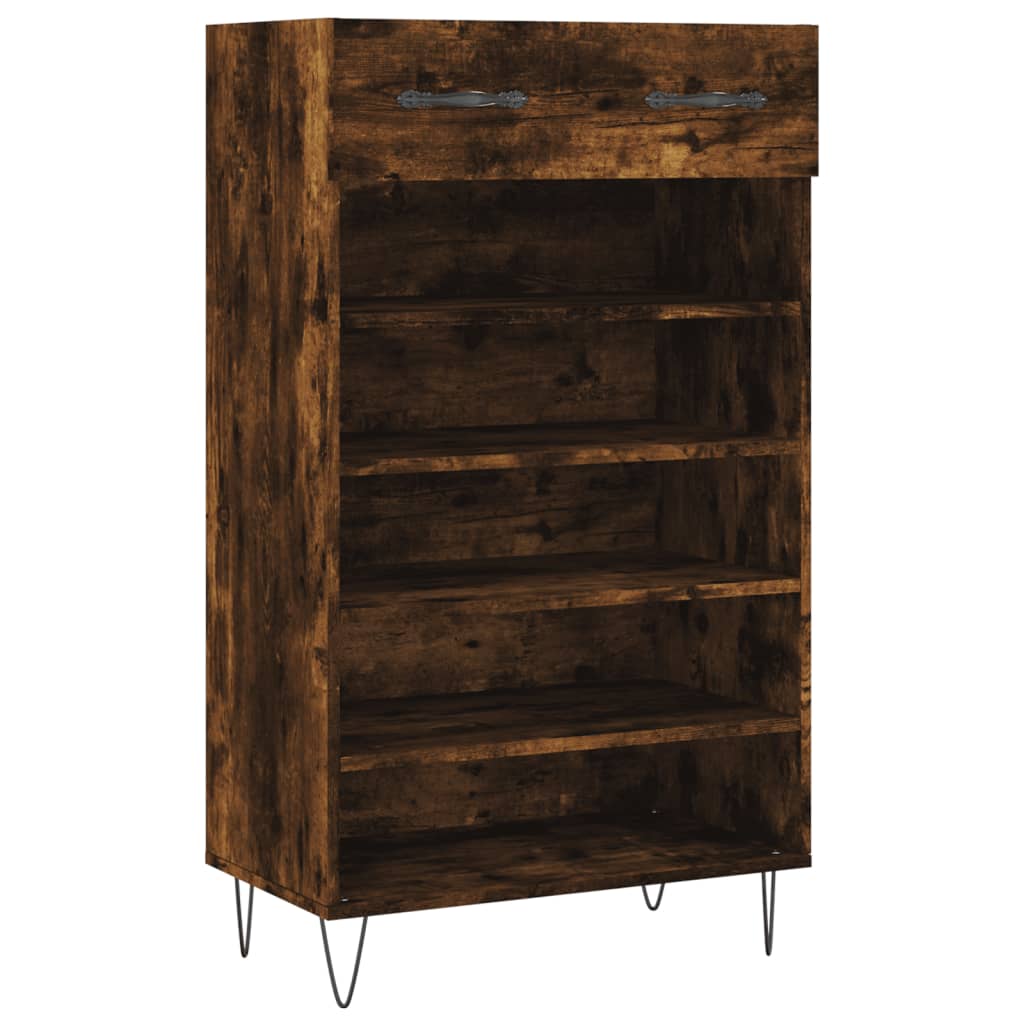 Schoenenkast 60x35x105 cm bewerkt hout gerookt eikenkleurig Kasten & opbergmeubelen | Creëer jouw Trendy Thuis | Gratis bezorgd & Retour | Trendy.nl