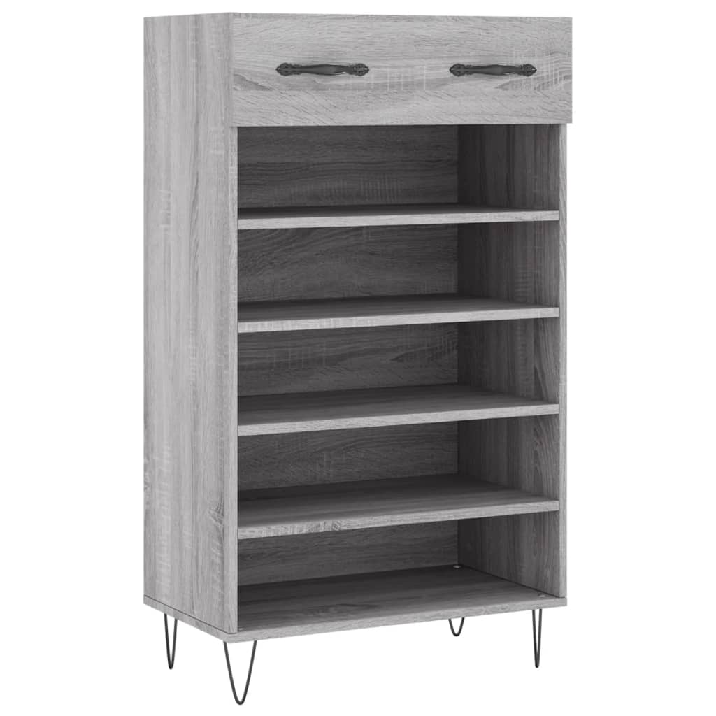 Schoenenkast 60x35x105 cm bewerkt hout grijs sonoma eikenkleur Kasten & opbergmeubelen | Creëer jouw Trendy Thuis | Gratis bezorgd & Retour | Trendy.nl