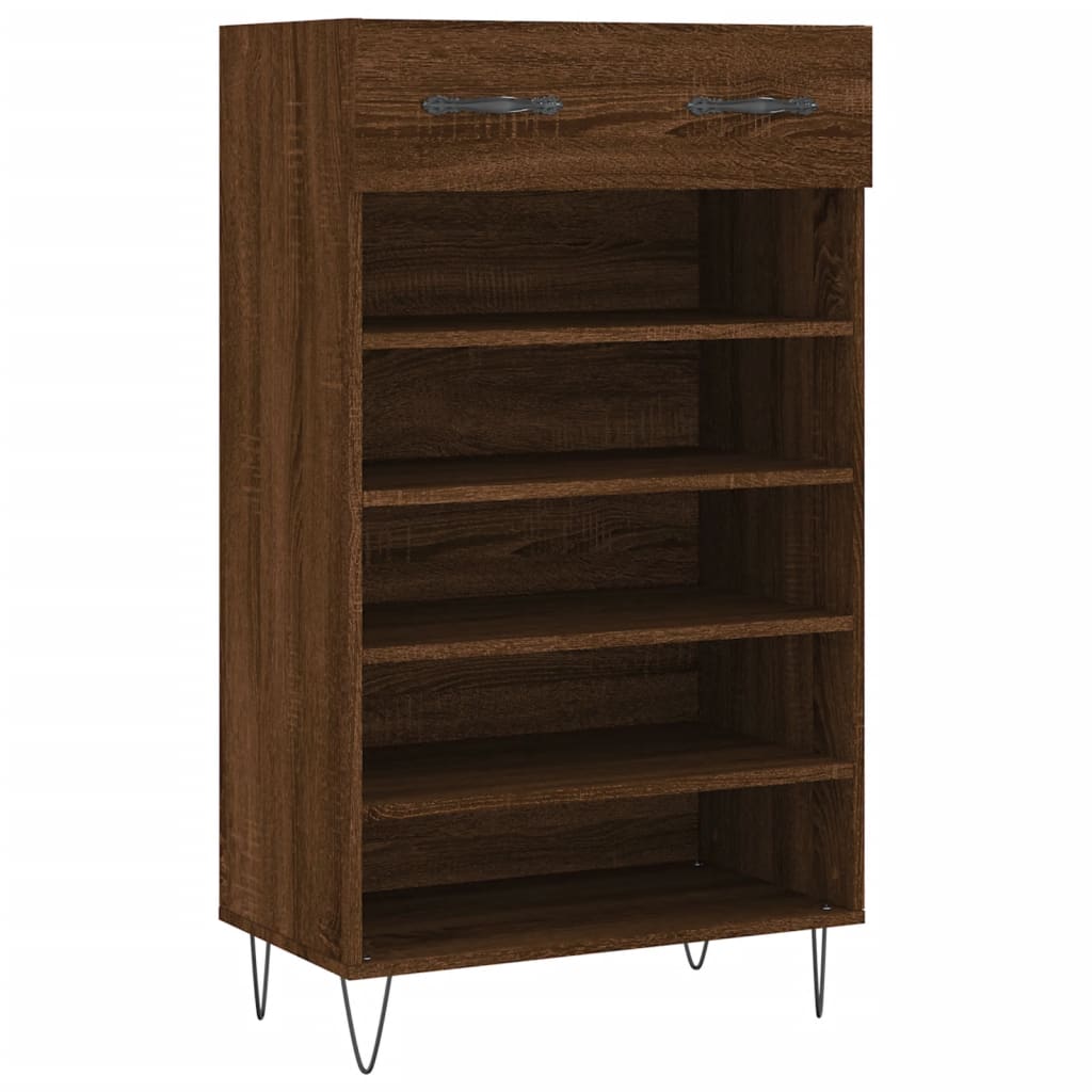 Schoenenkast 60x35x105 cm bewerkt hout bruin eikenkleur Kasten & opbergmeubelen | Creëer jouw Trendy Thuis | Gratis bezorgd & Retour | Trendy.nl