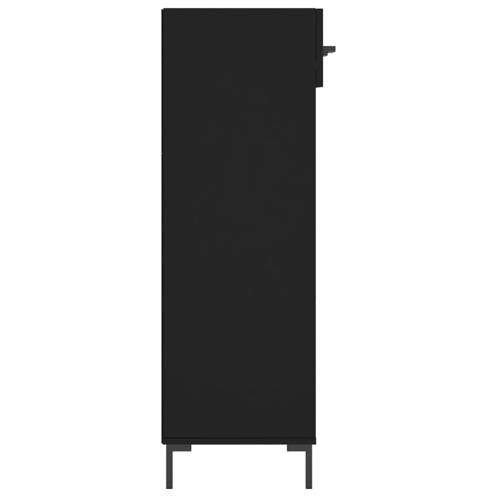 Schoenenkast 60x35x105 cm bewerkt hout zwart Kasten & opbergmeubelen | Creëer jouw Trendy Thuis | Gratis bezorgd & Retour | Trendy.nl