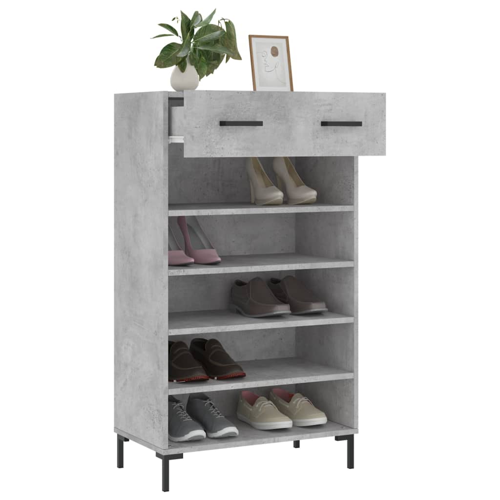 Schoenenkast 60x35x105 cm bewerkt hout betongrijs Kasten & opbergmeubelen | Creëer jouw Trendy Thuis | Gratis bezorgd & Retour | Trendy.nl