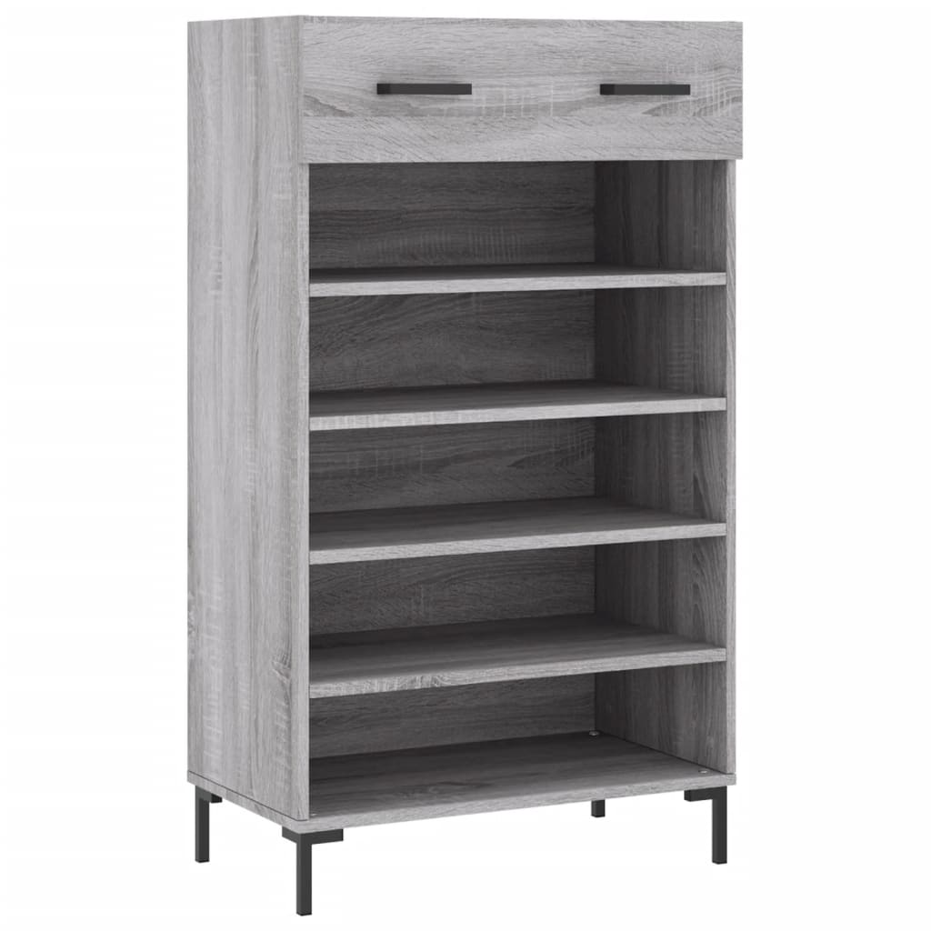 Schoenenkast 60x35x105 cm bewerkt hout grijs sonoma eikenkleur Kasten & opbergmeubelen | Creëer jouw Trendy Thuis | Gratis bezorgd & Retour | Trendy.nl