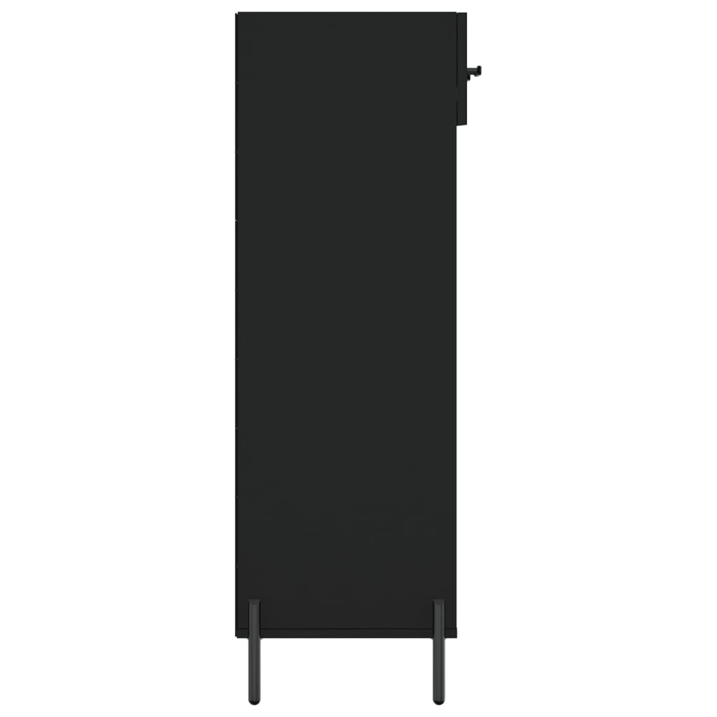 Schoenenkast 60x35x105 cm bewerkt hout zwart Kasten & opbergmeubelen | Creëer jouw Trendy Thuis | Gratis bezorgd & Retour | Trendy.nl