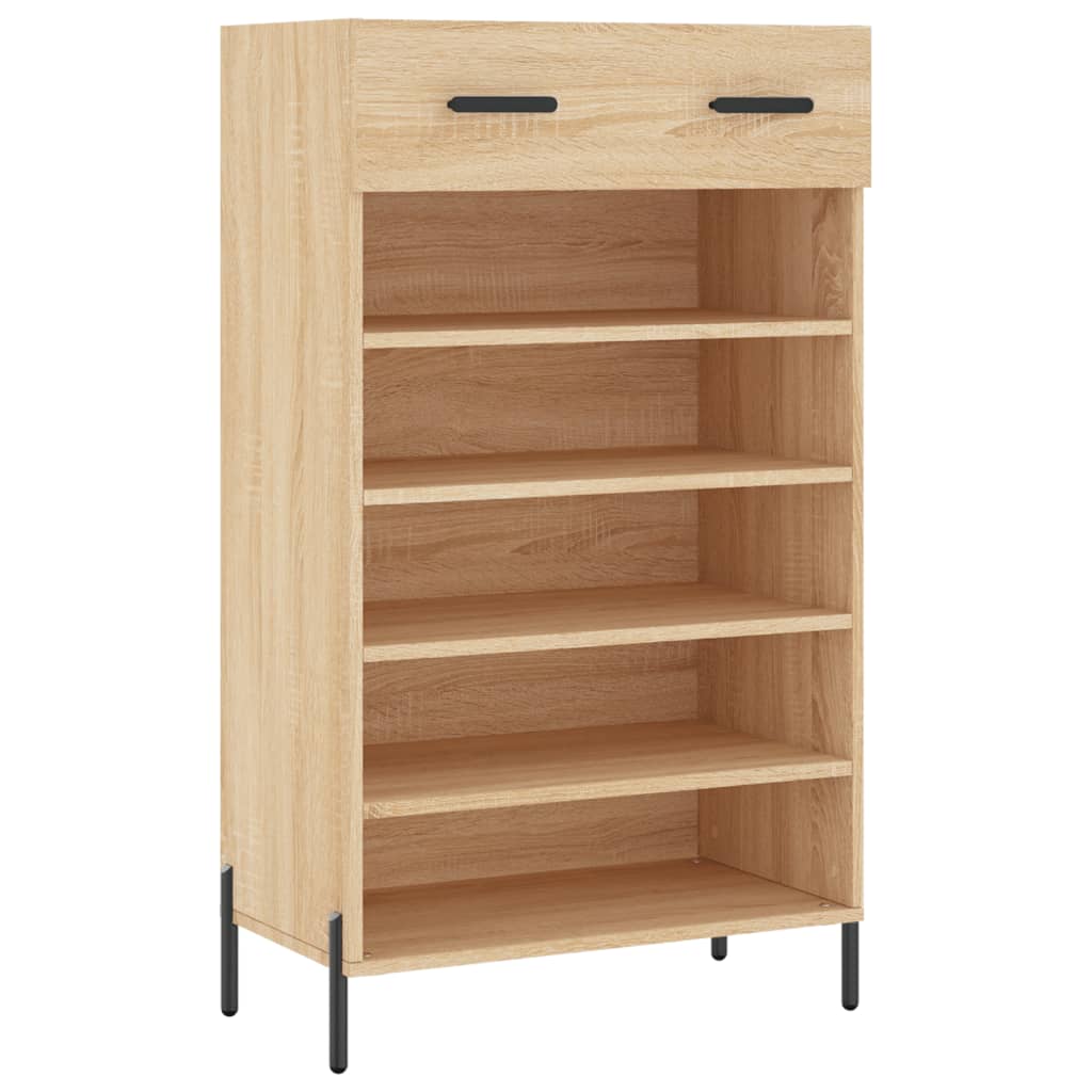 Schoenenkast 60x35x105 cm bewerkt hout sonoma eikenkleurig Kasten & opbergmeubelen | Creëer jouw Trendy Thuis | Gratis bezorgd & Retour | Trendy.nl