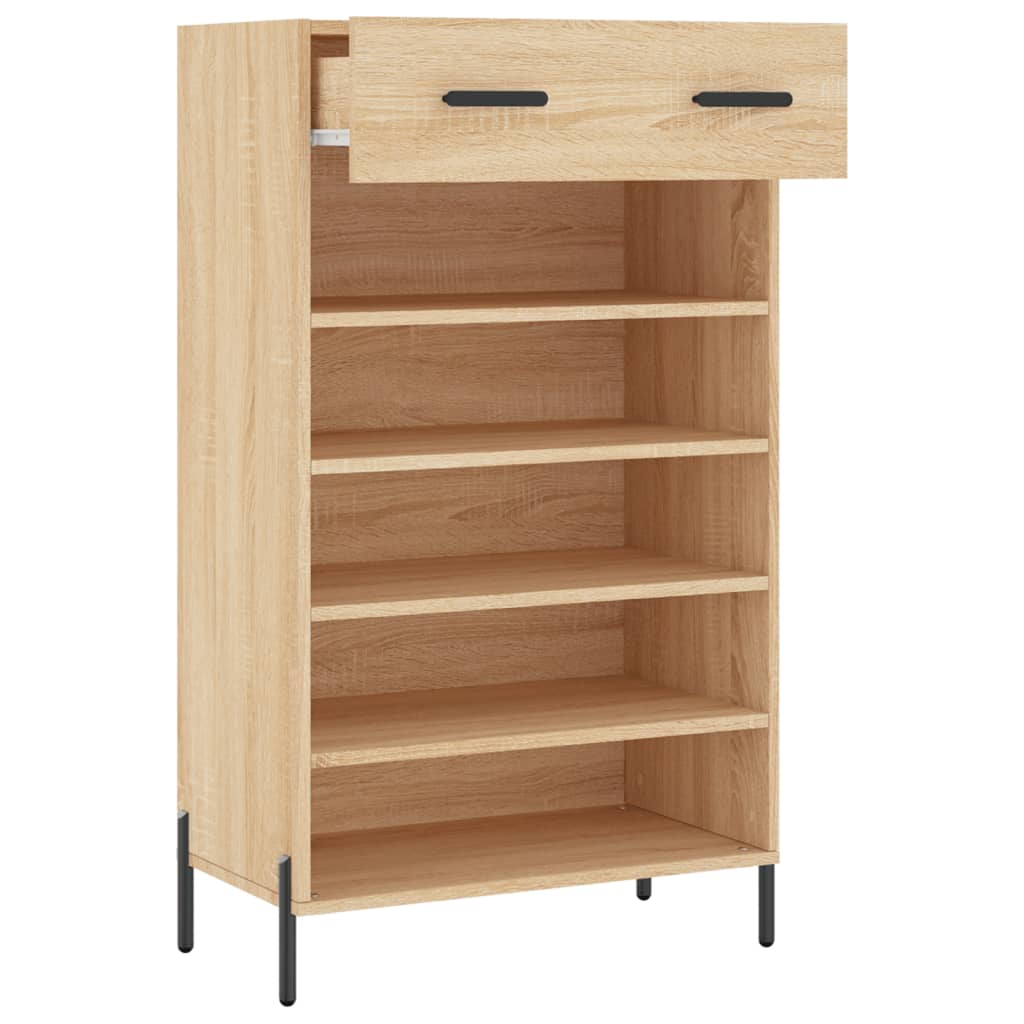 Schoenenkast 60x35x105 cm bewerkt hout sonoma eikenkleurig Kasten & opbergmeubelen | Creëer jouw Trendy Thuis | Gratis bezorgd & Retour | Trendy.nl