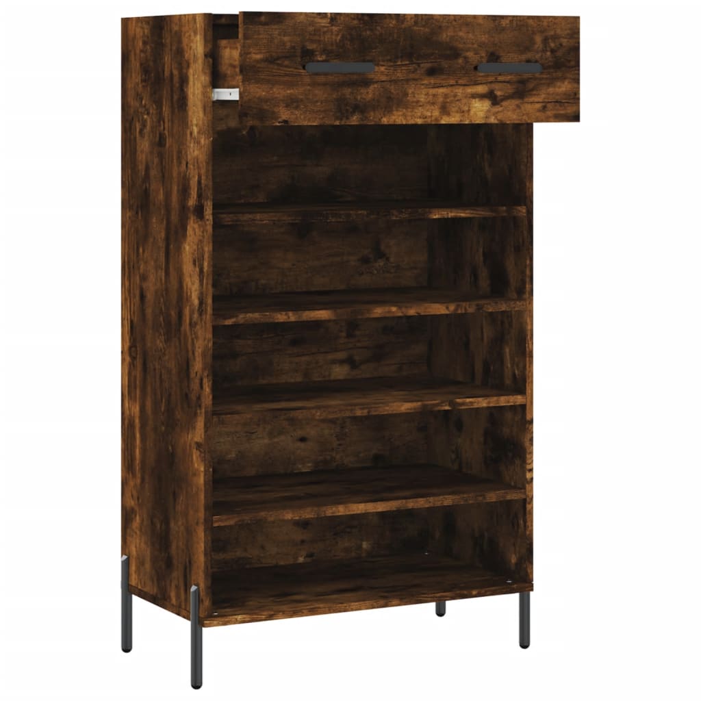 Schoenenkast 60x35x105 cm bewerkt hout gerookt eikenkleurig Kasten & opbergmeubelen | Creëer jouw Trendy Thuis | Gratis bezorgd & Retour | Trendy.nl