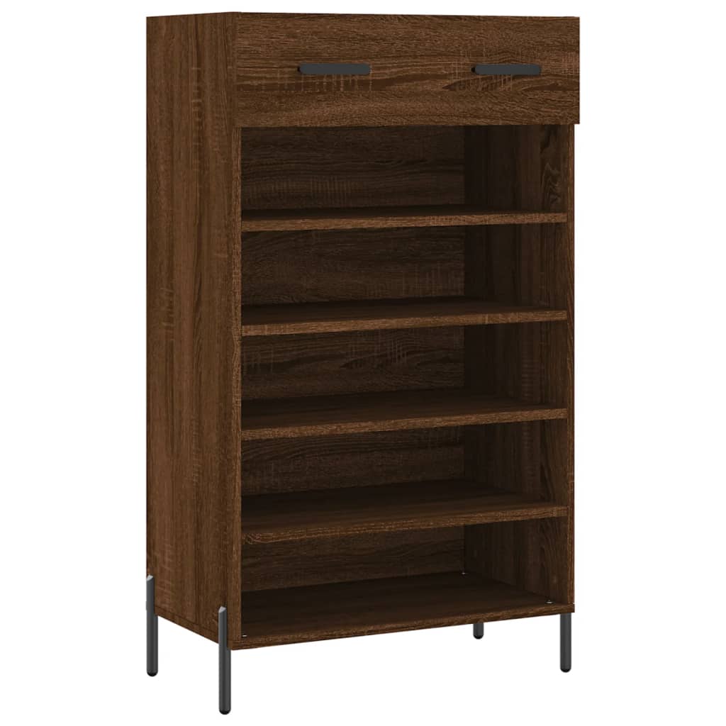 Schoenenkast 60x35x105 cm bewerkt hout bruin eikenkleur Kasten & opbergmeubelen | Creëer jouw Trendy Thuis | Gratis bezorgd & Retour | Trendy.nl