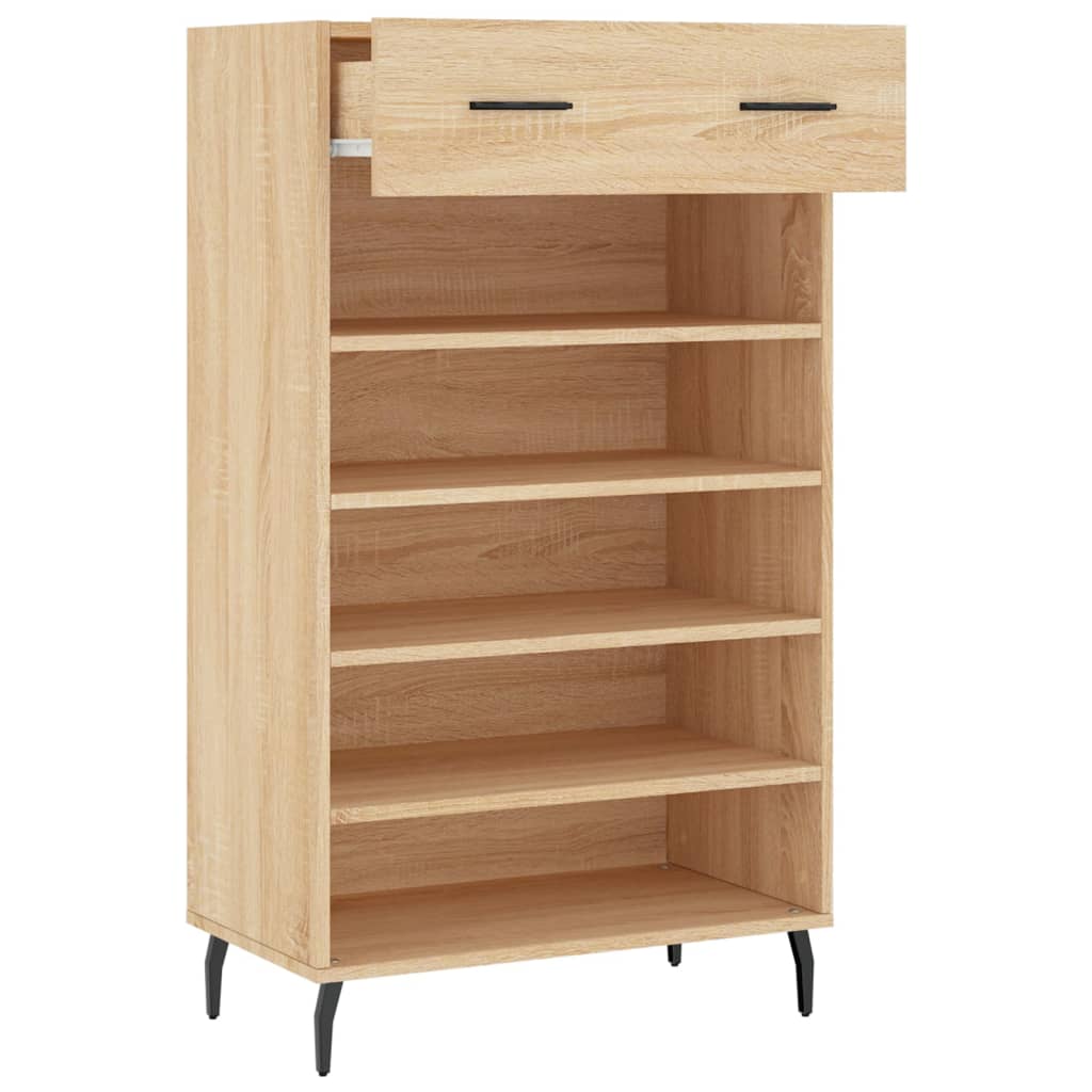 Schoenenkast 60x35x105 cm bewerkt hout sonoma eikenkleurig Kasten & opbergmeubelen | Creëer jouw Trendy Thuis | Gratis bezorgd & Retour | Trendy.nl