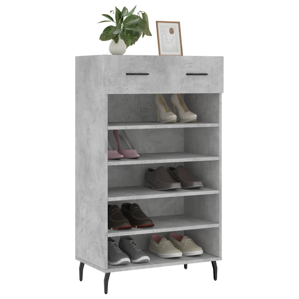 Schoenenkast 60x35x105 cm bewerkt hout betongrijs Kasten & opbergmeubelen | Creëer jouw Trendy Thuis | Gratis bezorgd & Retour | Trendy.nl