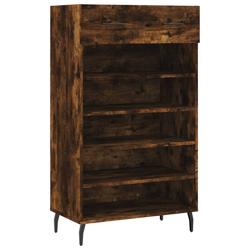 Schoenenkast 60x35x105 cm bewerkt hout gerookt eikenkleurig Kasten & opbergmeubelen | Creëer jouw Trendy Thuis | Gratis bezorgd & Retour | Trendy.nl