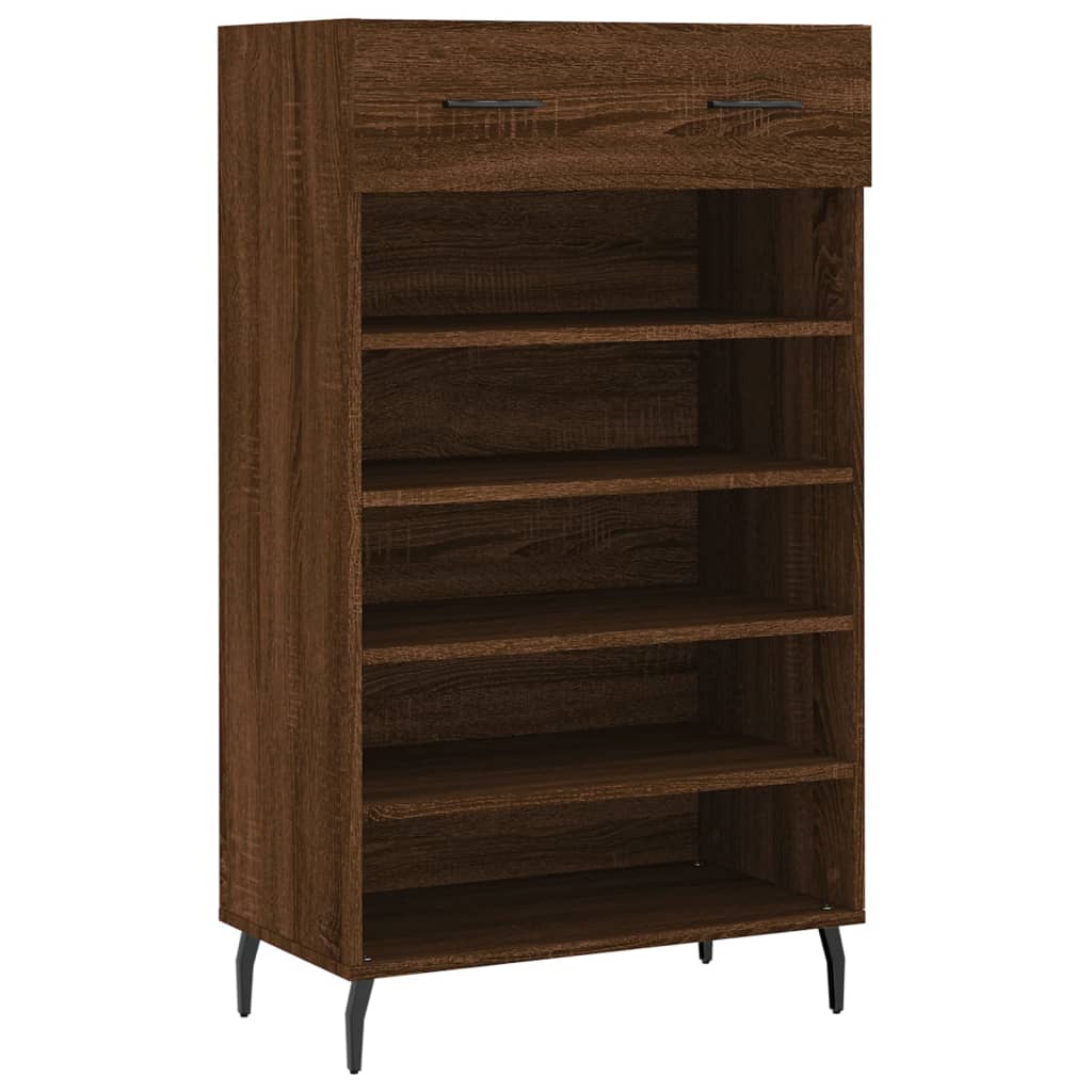 Schoenenkast 60x35x105 cm bewerkt hout bruin eikenkleur Kasten & opbergmeubelen | Creëer jouw Trendy Thuis | Gratis bezorgd & Retour | Trendy.nl