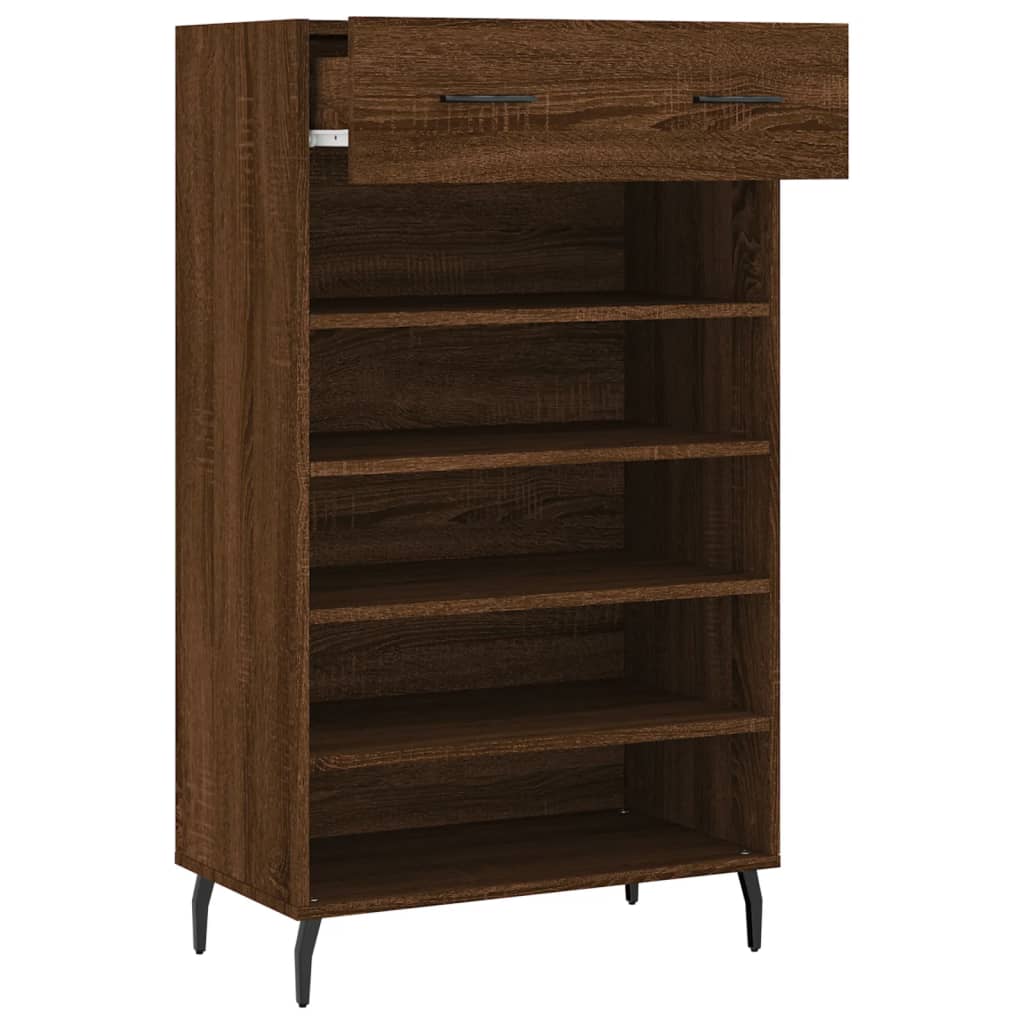 Schoenenkast 60x35x105 cm bewerkt hout bruin eikenkleur Kasten & opbergmeubelen | Creëer jouw Trendy Thuis | Gratis bezorgd & Retour | Trendy.nl