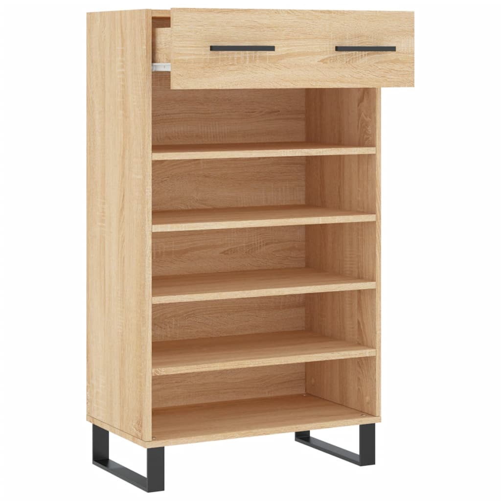 Schoenenkast 60x35x105 cm bewerkt hout sonoma eikenkleurig Kasten & opbergmeubelen | Creëer jouw Trendy Thuis | Gratis bezorgd & Retour | Trendy.nl