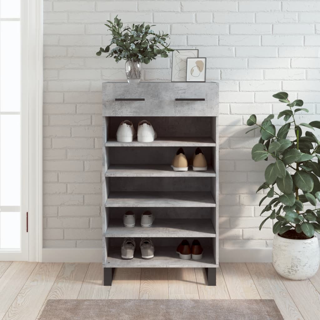 Schoenenkast 60x35x105 cm bewerkt hout betongrijs Kasten & opbergmeubelen | Creëer jouw Trendy Thuis | Gratis bezorgd & Retour | Trendy.nl