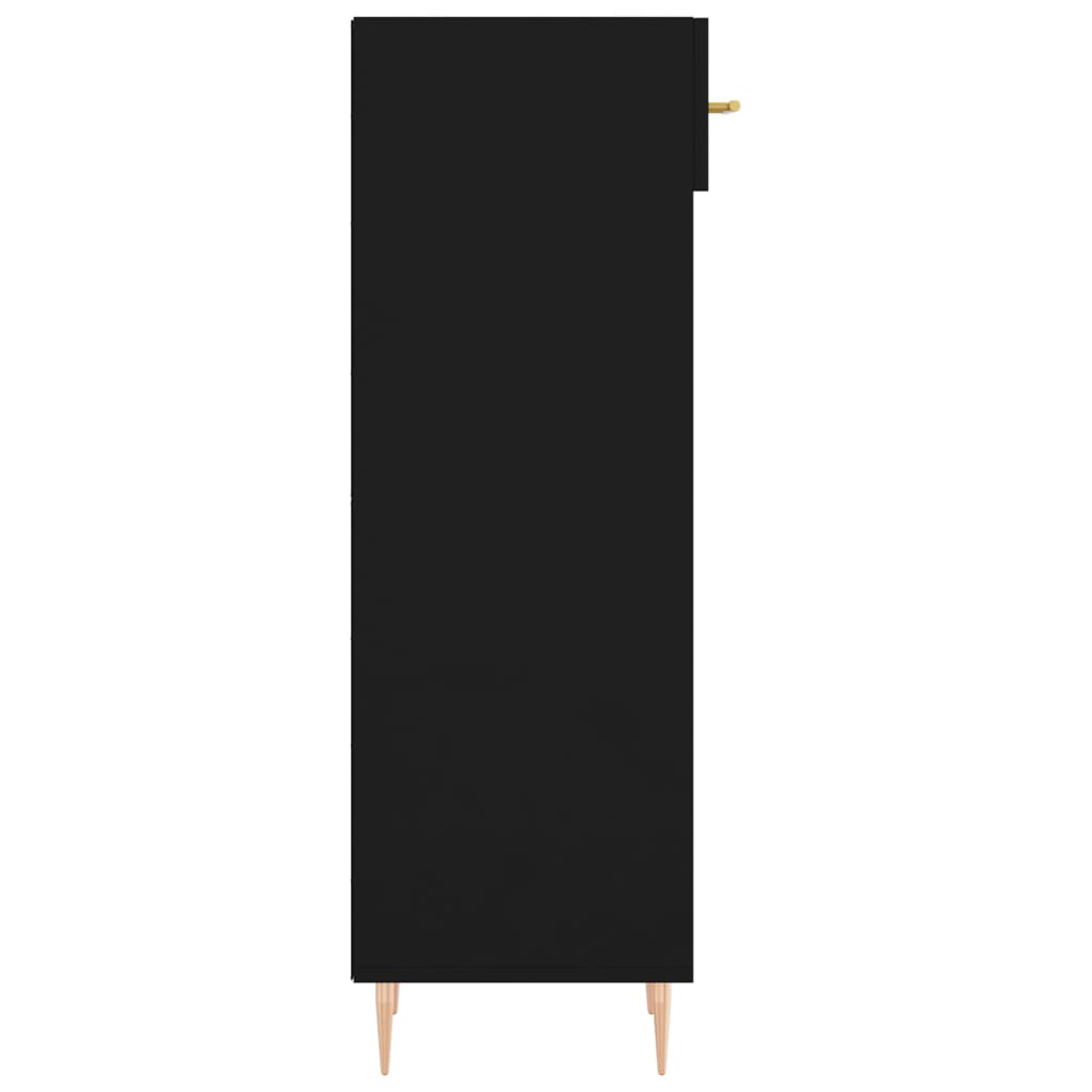 Schoenenkast 30x35x105 cm bewerkt hout zwart Kasten & opbergmeubelen | Creëer jouw Trendy Thuis | Gratis bezorgd & Retour | Trendy.nl