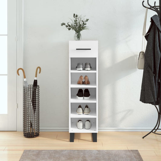 Schoenenkast 30x35x105 cm bewerkt hout wit Kasten & opbergmeubelen | Creëer jouw Trendy Thuis | Gratis bezorgd & Retour | Trendy.nl