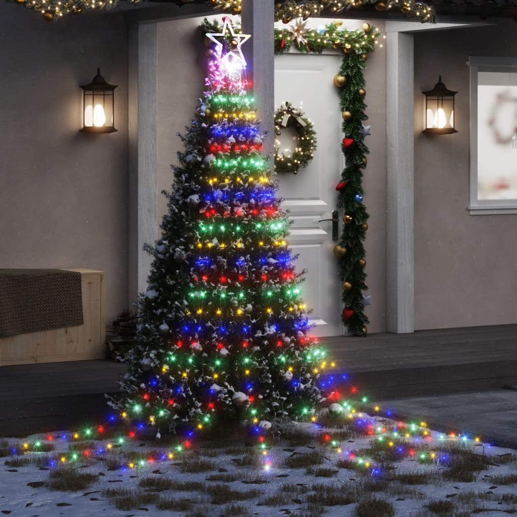 Kerstboomverlichting 320 kleurrijke LED's 375 cm Kerstverlichting | Creëer jouw Trendy Thuis | Gratis bezorgd & Retour | Trendy.nl