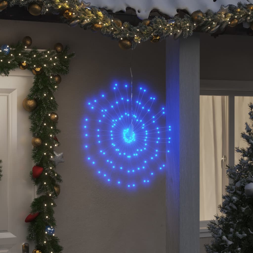 Kerstverlichting vuurwerk 140 blauwe LED's 17 cm Kerstverlichting | Creëer jouw Trendy Thuis | Gratis bezorgd & Retour | Trendy.nl
