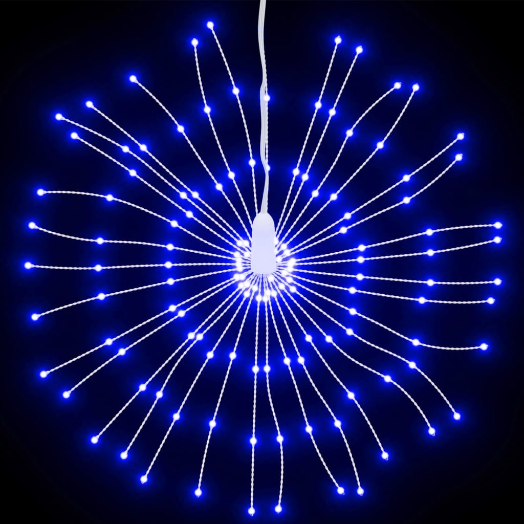 Kerstverlichting vuurwerk 4 st 140 LED's 17 cm blauw Kerstverlichting | Creëer jouw Trendy Thuis | Gratis bezorgd & Retour | Trendy.nl