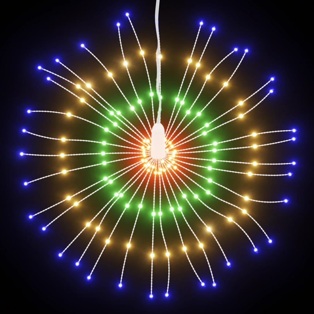 Kerstverlichting vuurwerk 4 st 140 meerkleurige LED's 17 cm Kerstverlichting | Creëer jouw Trendy Thuis | Gratis bezorgd & Retour | Trendy.nl