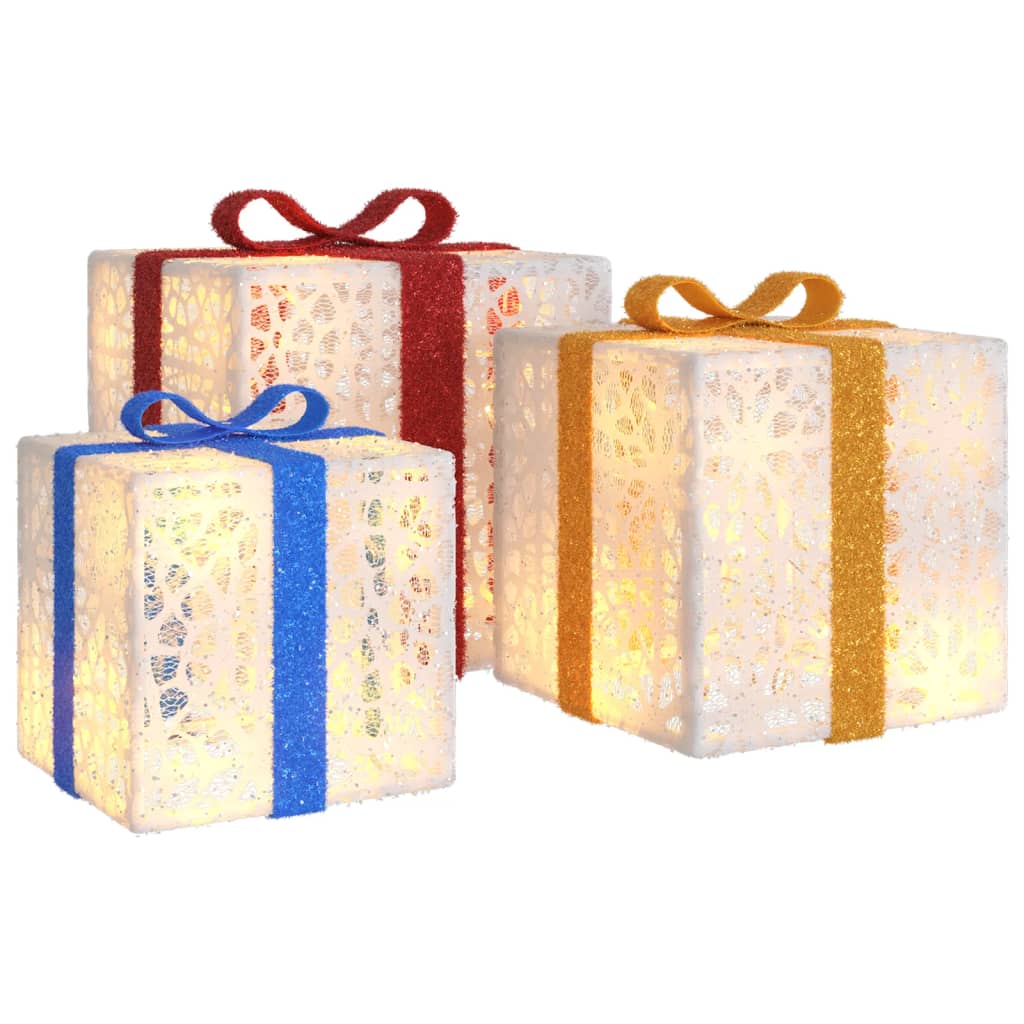 Kerstfiguur cadeaudoos 3 st verlicht 64 warmwitte LED's Kerstverlichting | Creëer jouw Trendy Thuis | Gratis bezorgd & Retour | Trendy.nl