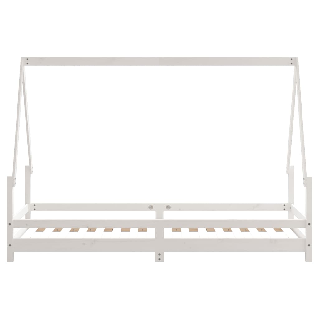 Kinderbedframe 80x200 cm massief grenenhout wit Peuter- & kinderbedden | Creëer jouw Trendy Thuis | Gratis bezorgd & Retour | Trendy.nl