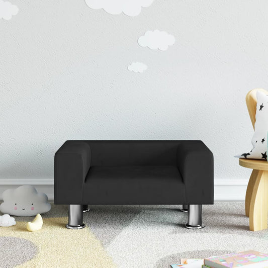 Kinderbank 50x40x26,5 cm fluweel zwart Meubelen voor baby's & peuters | Creëer jouw Trendy Thuis | Gratis bezorgd & Retour | Trendy.nl