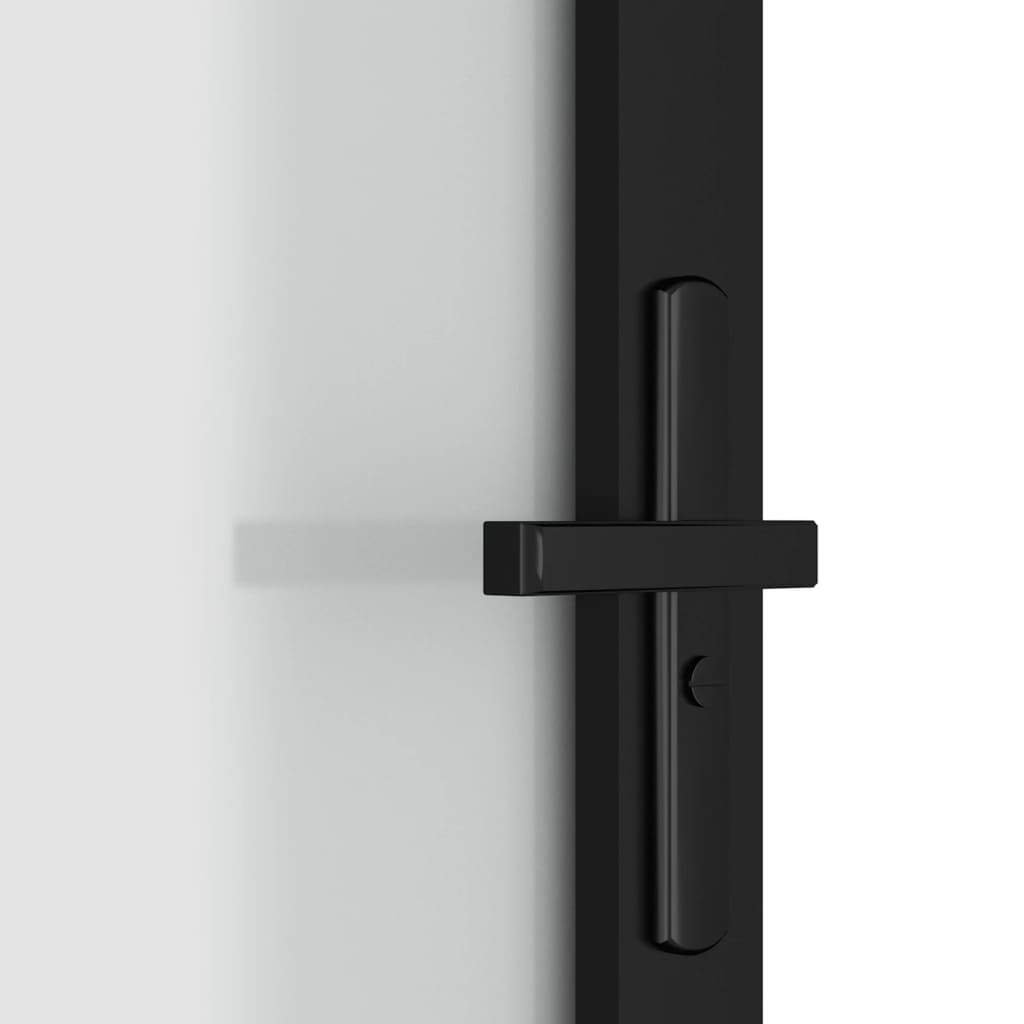 Binnendeur 76x201,5 cm matglas en aluminium zwart Voordeuren | Creëer jouw Trendy Thuis | Gratis bezorgd & Retour | Trendy.nl
