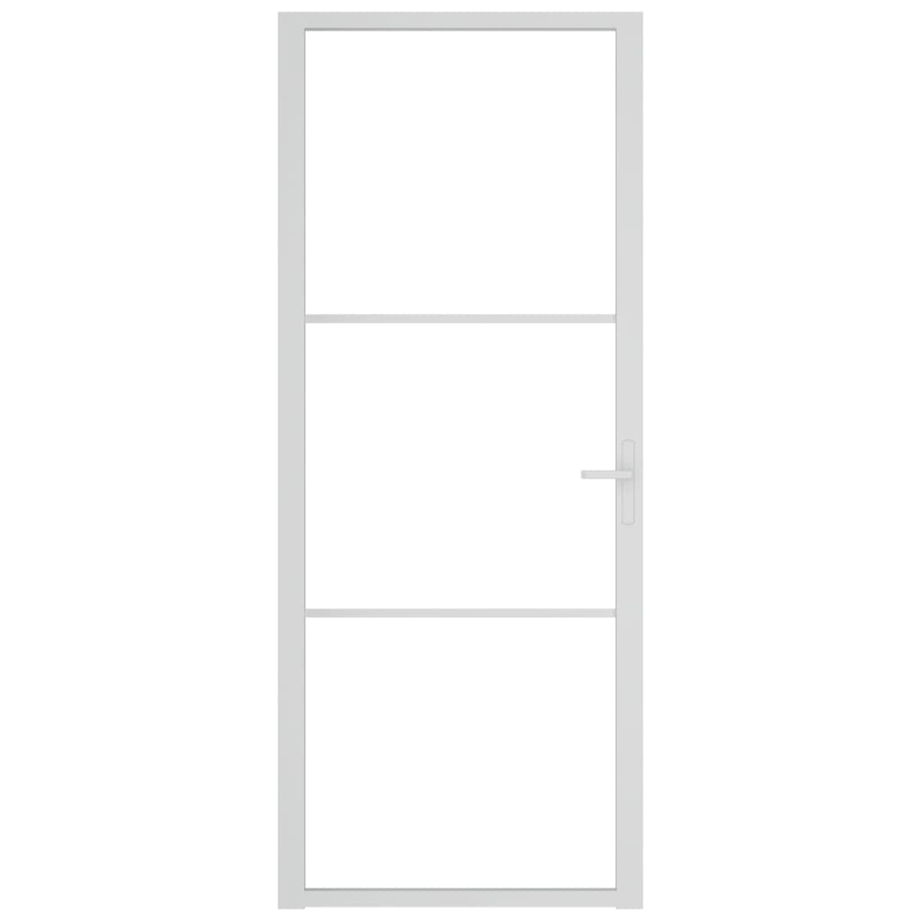 Binnendeur 83x201,5 cm ESG-glas en aluminium wit Voordeuren | Creëer jouw Trendy Thuis | Gratis bezorgd & Retour | Trendy.nl