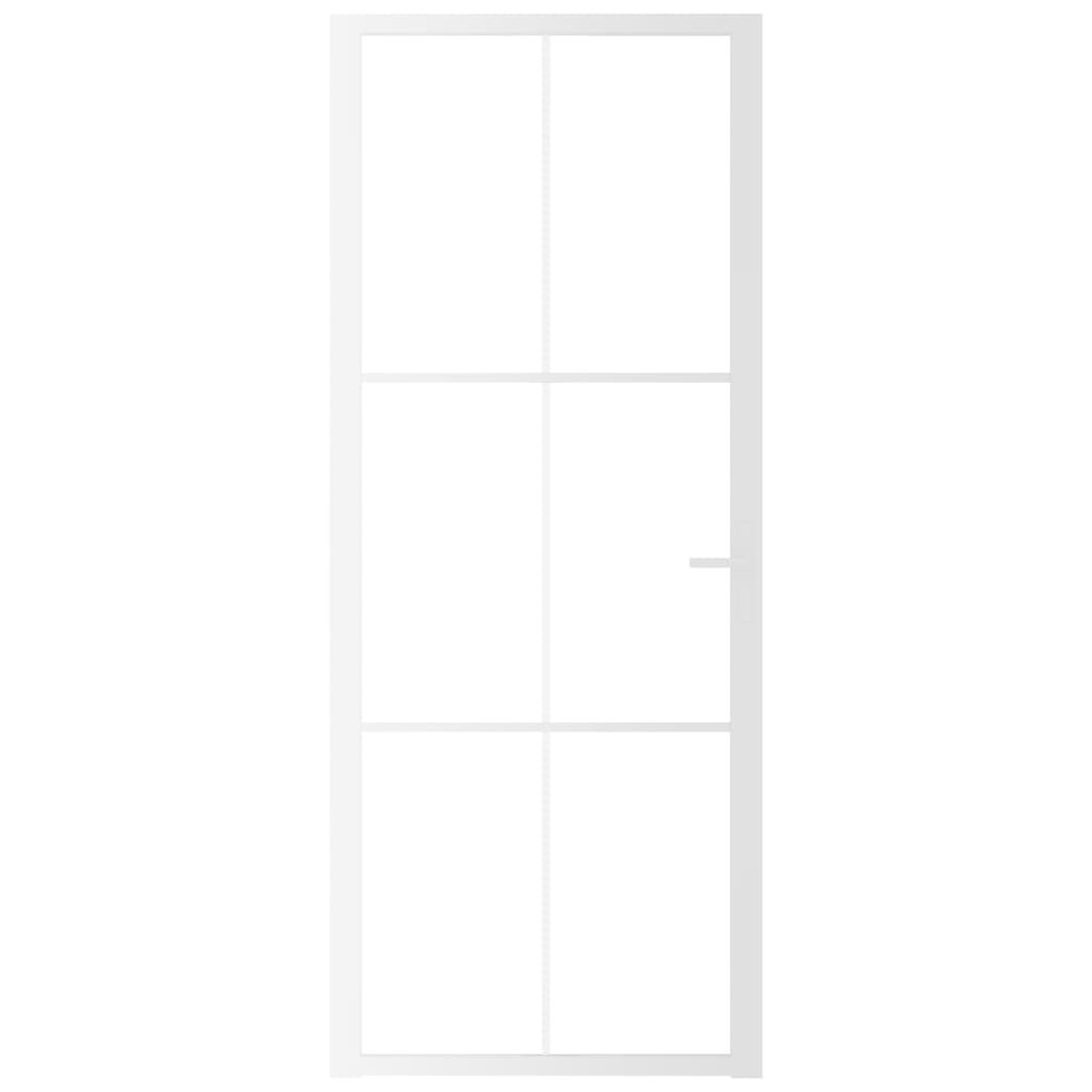 Binnendeur 83x201,5 cm ESG-glas en aluminium wit Voordeuren | Creëer jouw Trendy Thuis | Gratis bezorgd & Retour | Trendy.nl