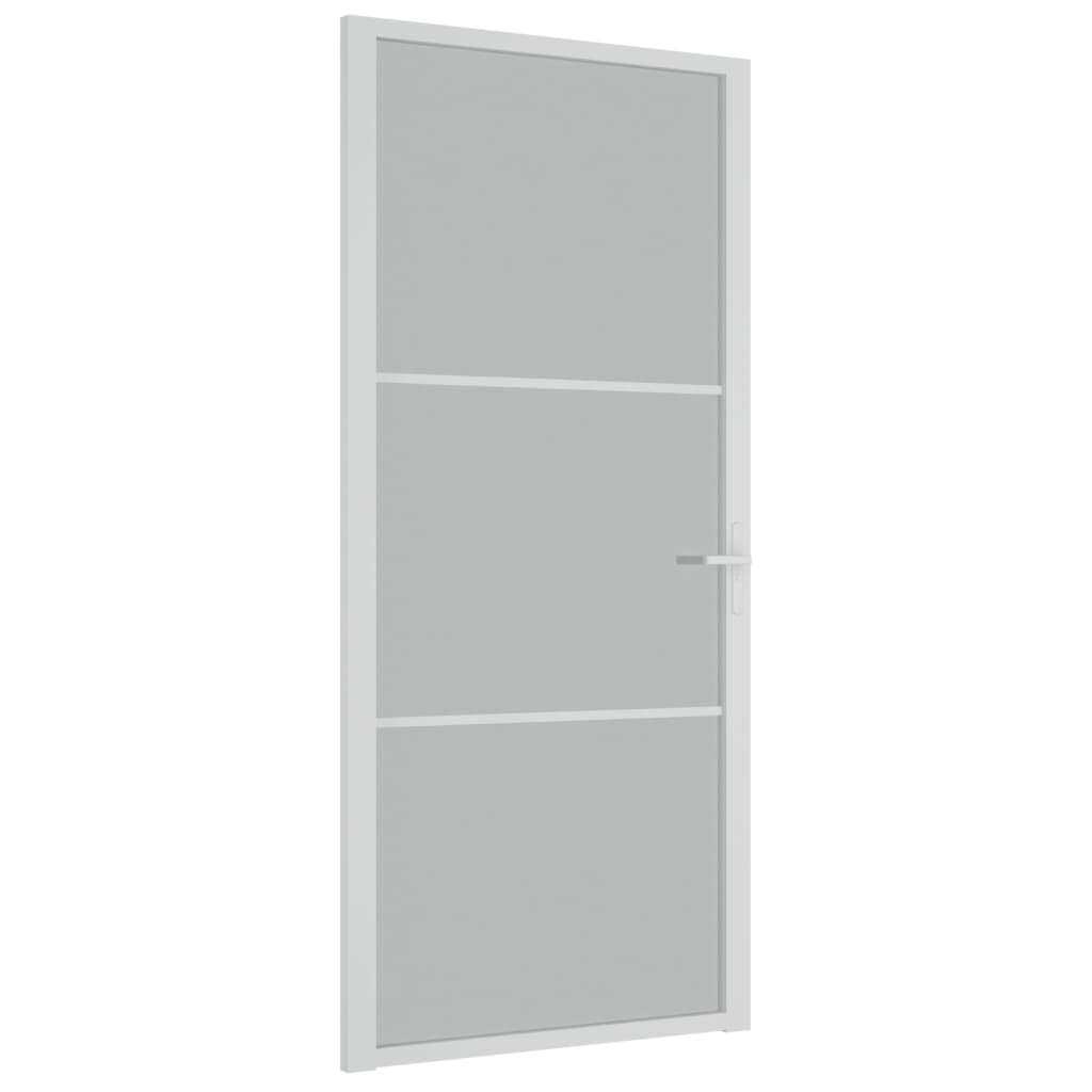 Binnendeur 93x201,5 cm matglas en aluminium wit Voordeuren | Creëer jouw Trendy Thuis | Gratis bezorgd & Retour | Trendy.nl
