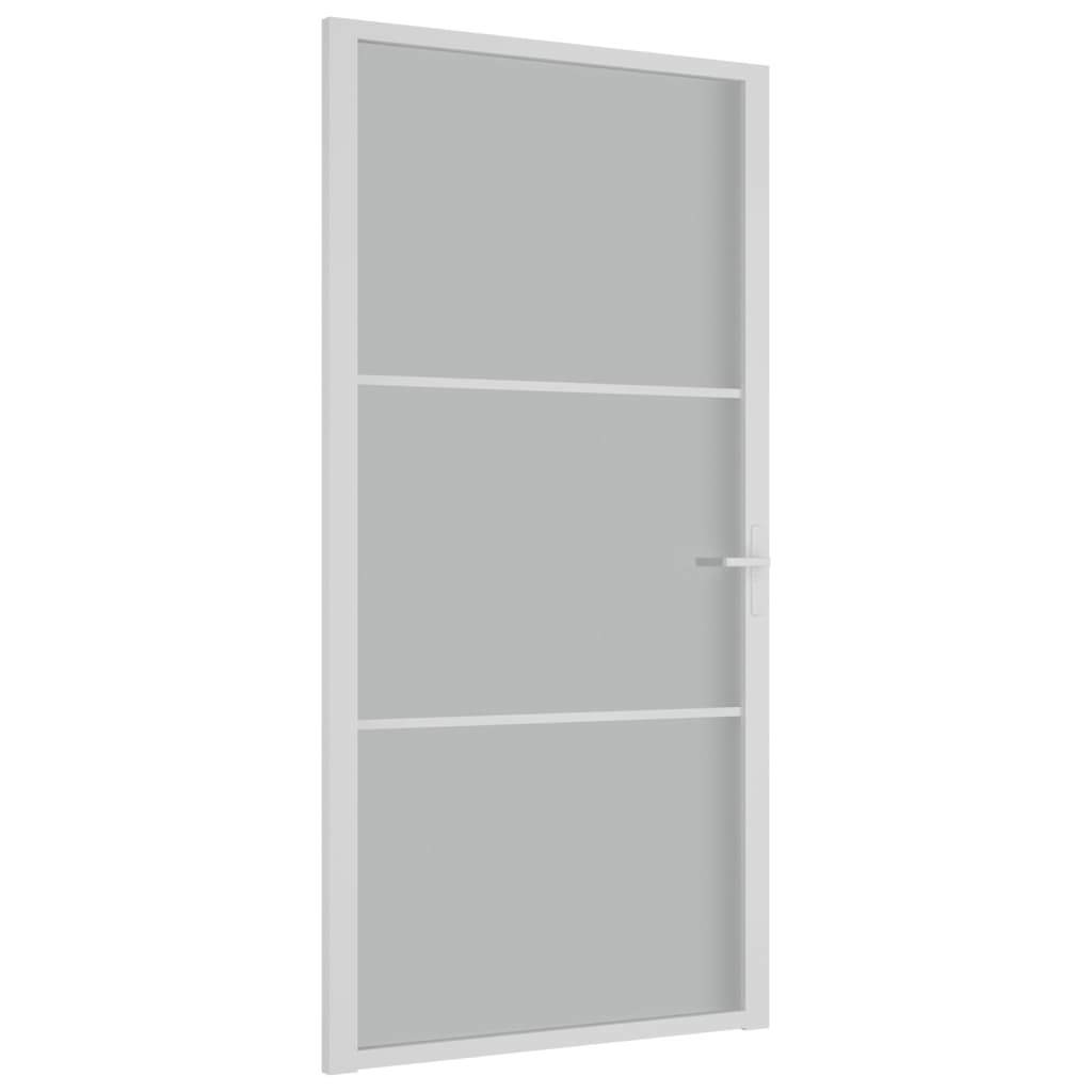 Binnendeur 102,5x201,5 cm matglas en aluminium wit Voordeuren | Creëer jouw Trendy Thuis | Gratis bezorgd & Retour | Trendy.nl