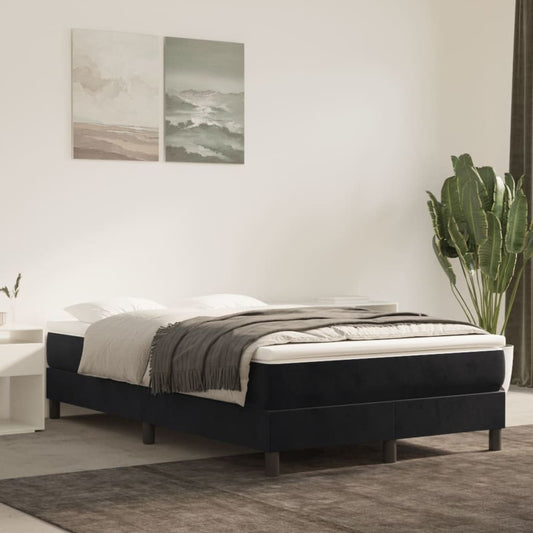 Boxspring met zwart fluwelen matras - Maak je slaapkamer luxe en stijlvol met deze 120x200 cm boxspring