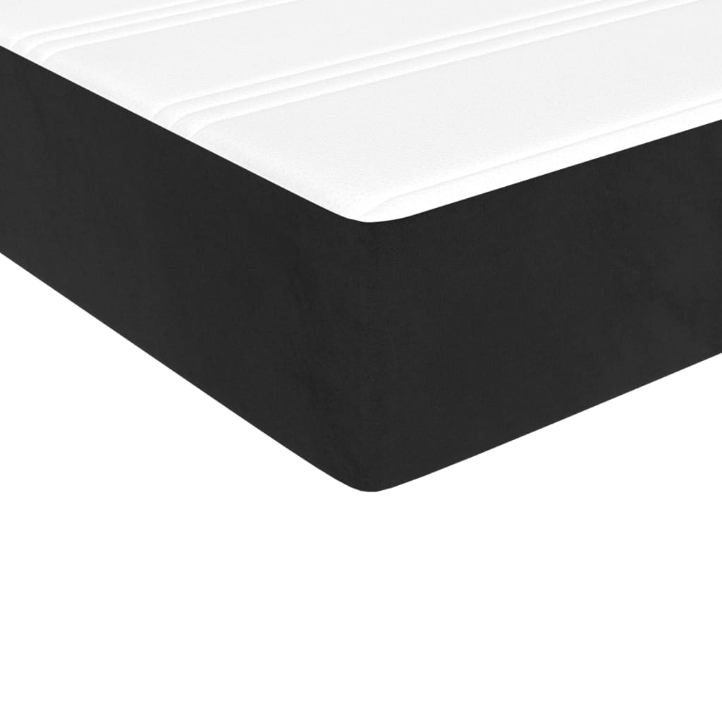 Boxspring met matras fluweel zwart 140x200 cm Bedden & bedframes | Creëer jouw Trendy Thuis | Gratis bezorgd & Retour | Trendy.nl