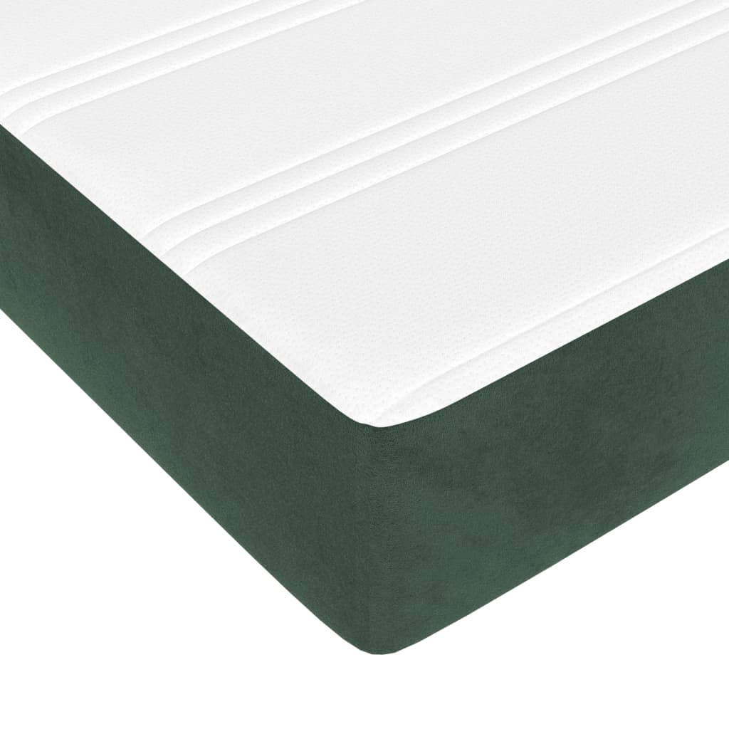 Boxspring met matras fluweel donkergroen 180x200 cm Bedden & bedframes | Creëer jouw Trendy Thuis | Gratis bezorgd & Retour | Trendy.nl