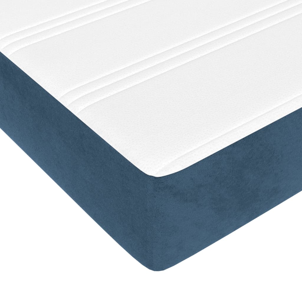 Boxspring met matras fluweel donkerblauw 180x200 cm Bedden & bedframes | Creëer jouw Trendy Thuis | Gratis bezorgd & Retour | Trendy.nl