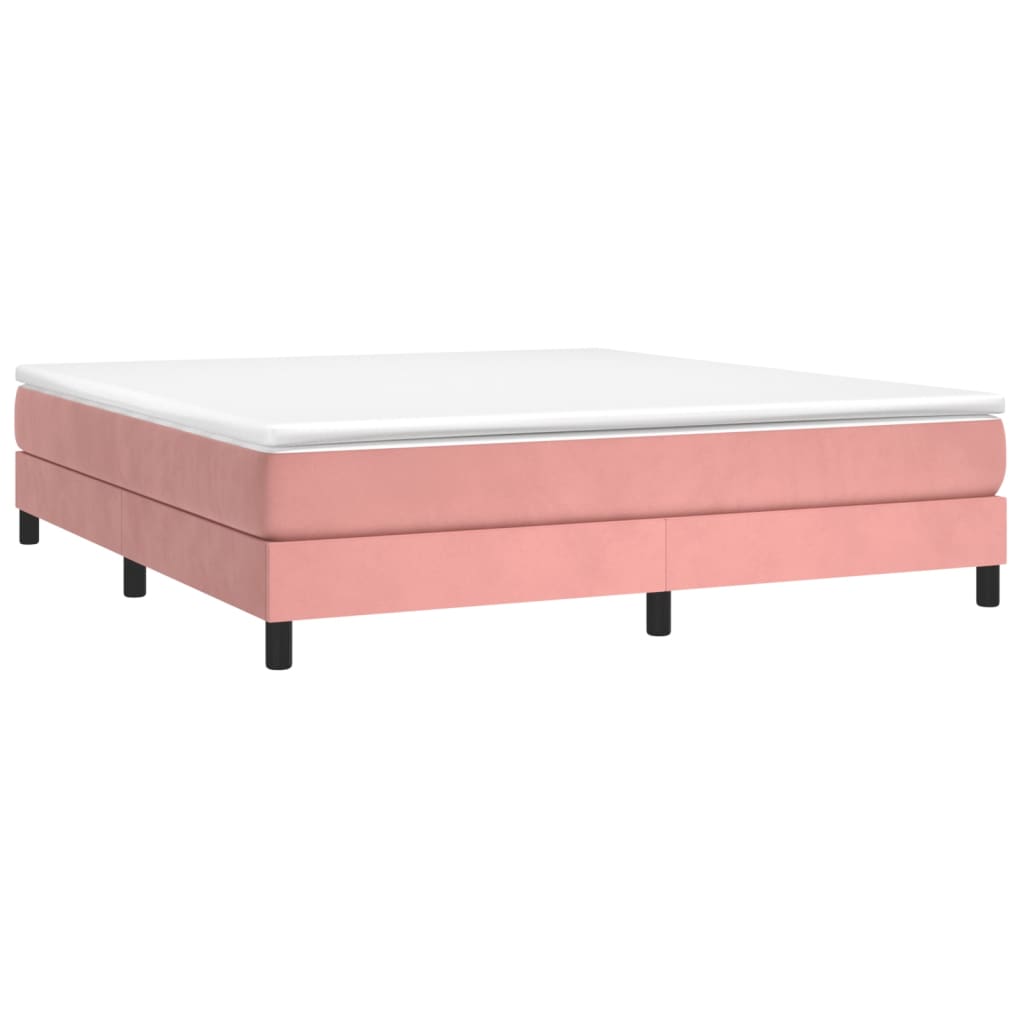 Boxspring met matras fluweel roze 180x200 cm Bedden & bedframes | Creëer jouw Trendy Thuis | Gratis bezorgd & Retour | Trendy.nl