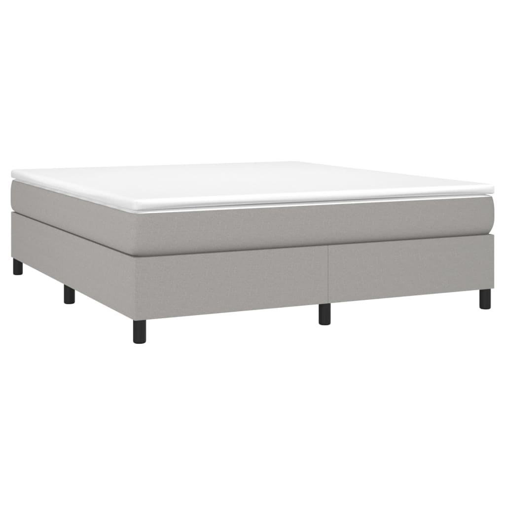 Boxspring met matras stof lichtgrijs 180x200 cm Bedden & bedframes | Creëer jouw Trendy Thuis | Gratis bezorgd & Retour | Trendy.nl