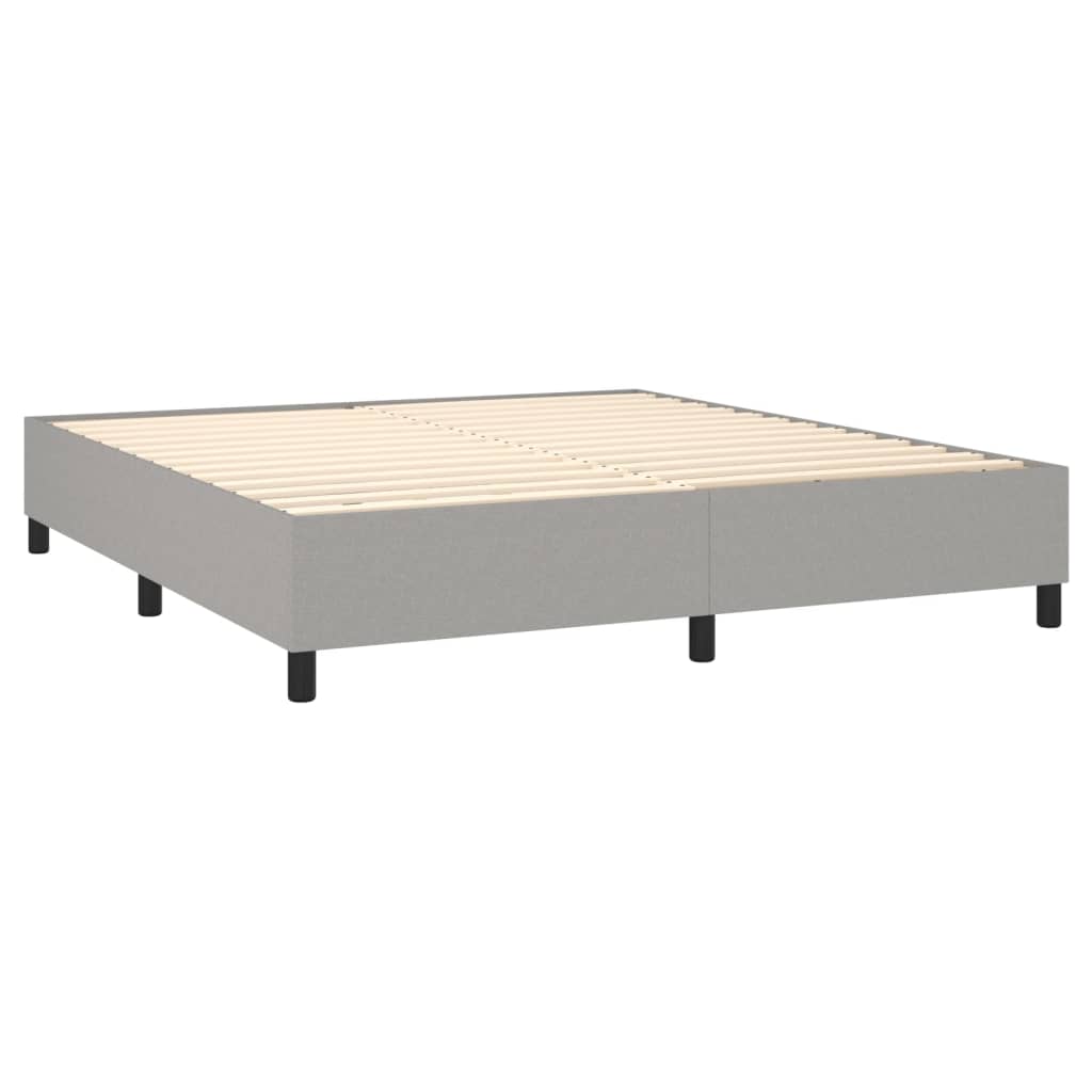 Boxspring met matras stof lichtgrijs 180x200 cm Bedden & bedframes | Creëer jouw Trendy Thuis | Gratis bezorgd & Retour | Trendy.nl