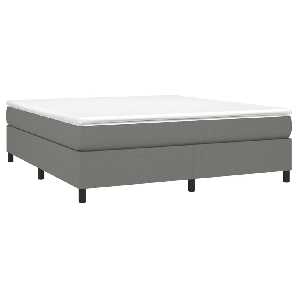 Boxspring met matras stof donkergrijs 180x200 cm Bedden & bedframes | Creëer jouw Trendy Thuis | Gratis bezorgd & Retour | Trendy.nl