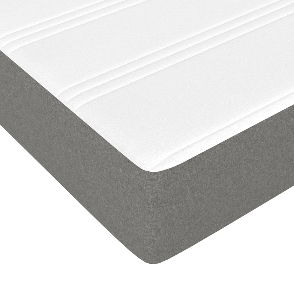 Boxspring met matras stof donkergrijs 180x200 cm Bedden & bedframes | Creëer jouw Trendy Thuis | Gratis bezorgd & Retour | Trendy.nl