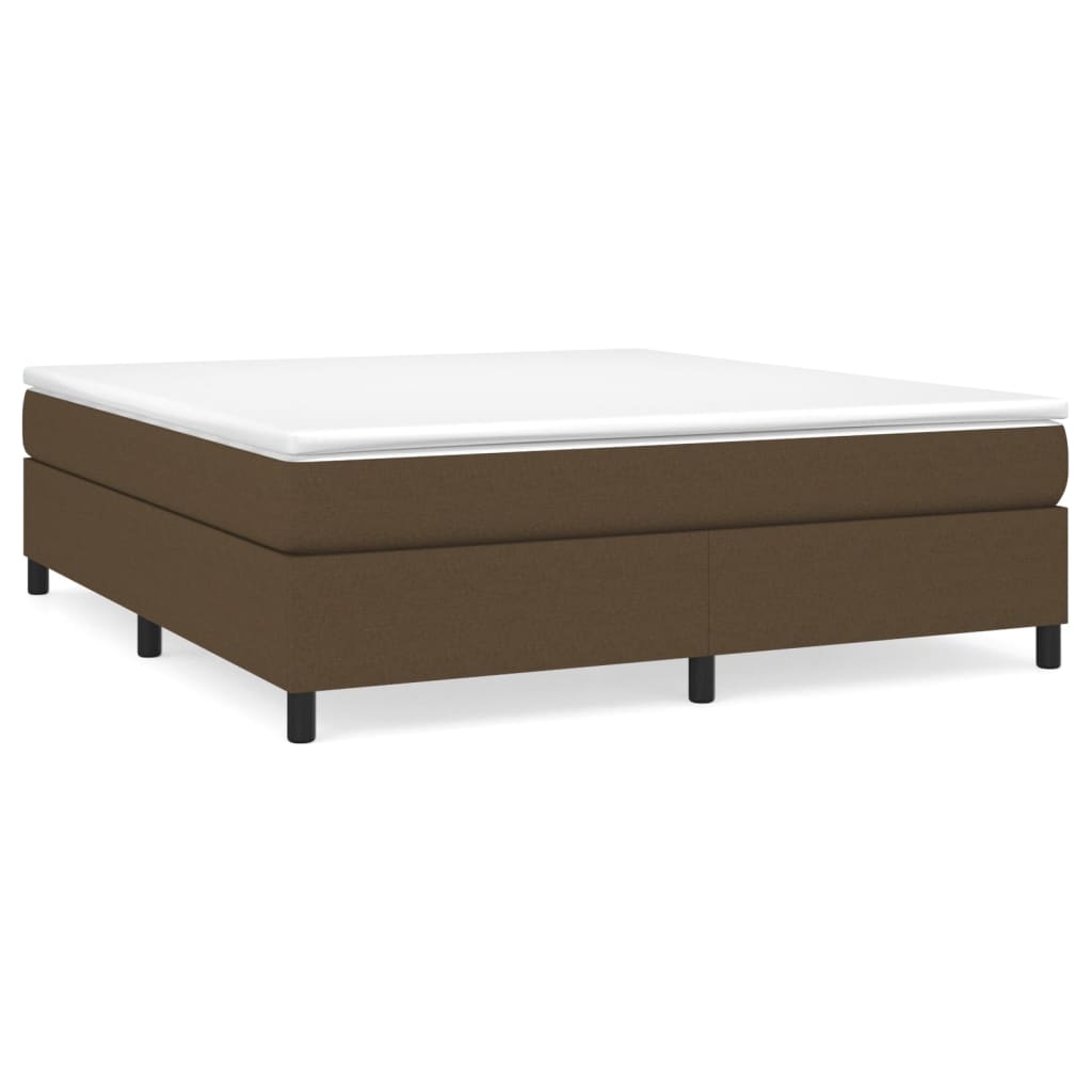 Boxspring met matras stof donkerbruin 180x200 cm Bedden & bedframes | Creëer jouw Trendy Thuis | Gratis bezorgd & Retour | Trendy.nl