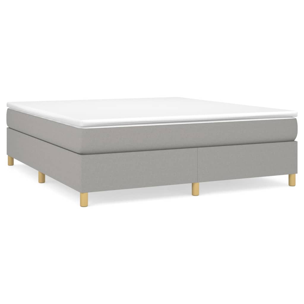 Boxspring met matras stof lichtgrijs 180x200 cm Bedden & bedframes | Creëer jouw Trendy Thuis | Gratis bezorgd & Retour | Trendy.nl