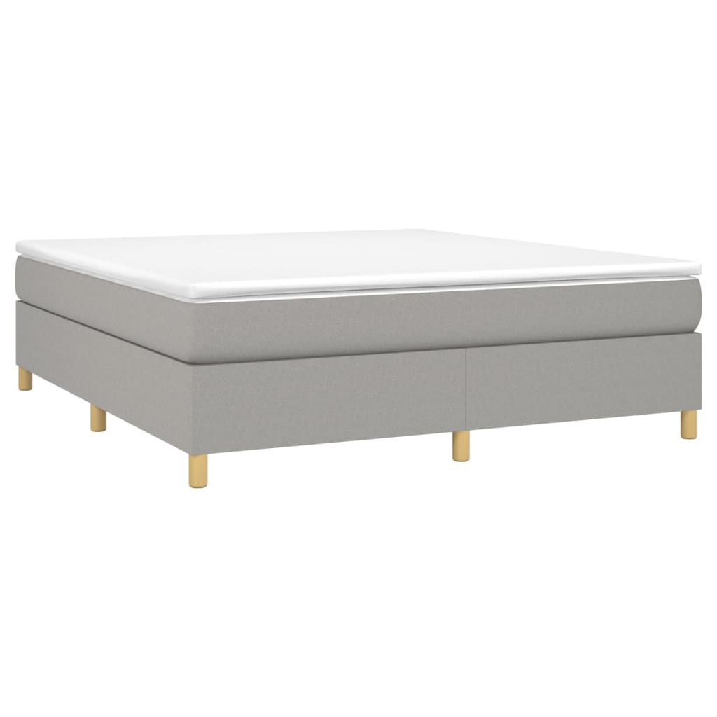 Boxspring met matras stof lichtgrijs 180x200 cm Bedden & bedframes | Creëer jouw Trendy Thuis | Gratis bezorgd & Retour | Trendy.nl