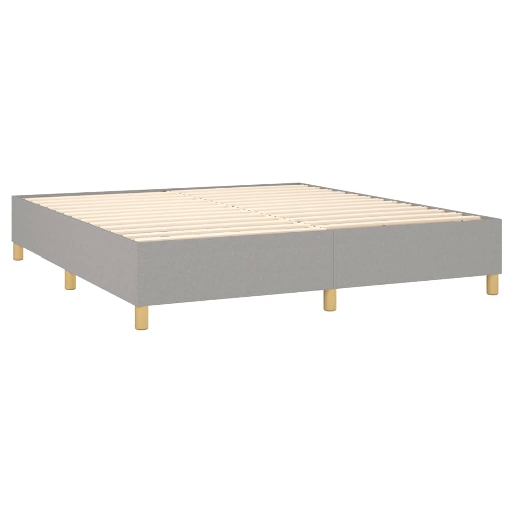 Boxspring met matras stof lichtgrijs 180x200 cm Bedden & bedframes | Creëer jouw Trendy Thuis | Gratis bezorgd & Retour | Trendy.nl